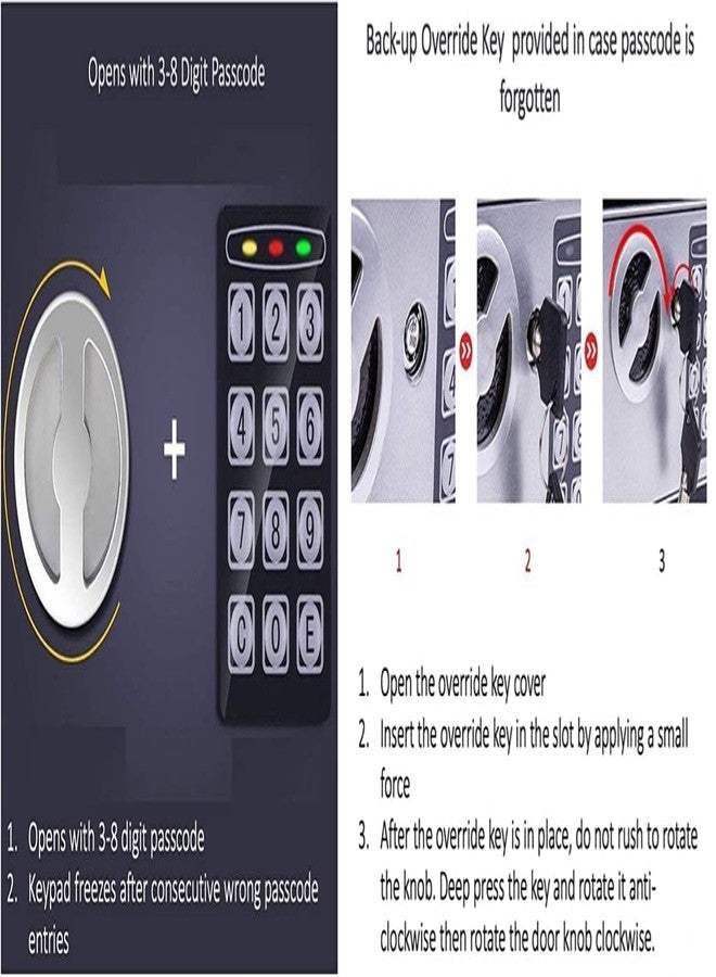 KANABEE Digital Electronic Safe Locker/Box for Home and Office for Jewellery Money Valuables - Image 4